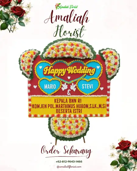 Papan Bunga Pernikahan Perdopo